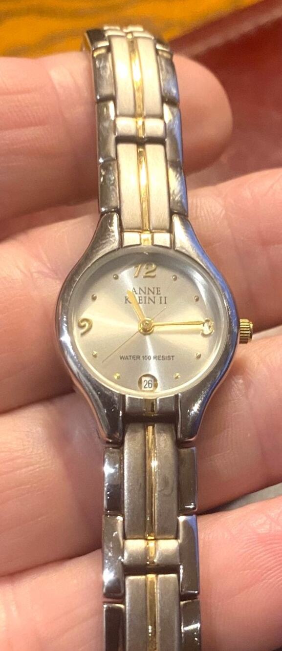 Anne Klein II Ladies 20mm Two Tone Watch, Date Window